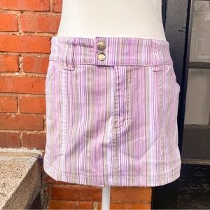 striped micro mini skirt